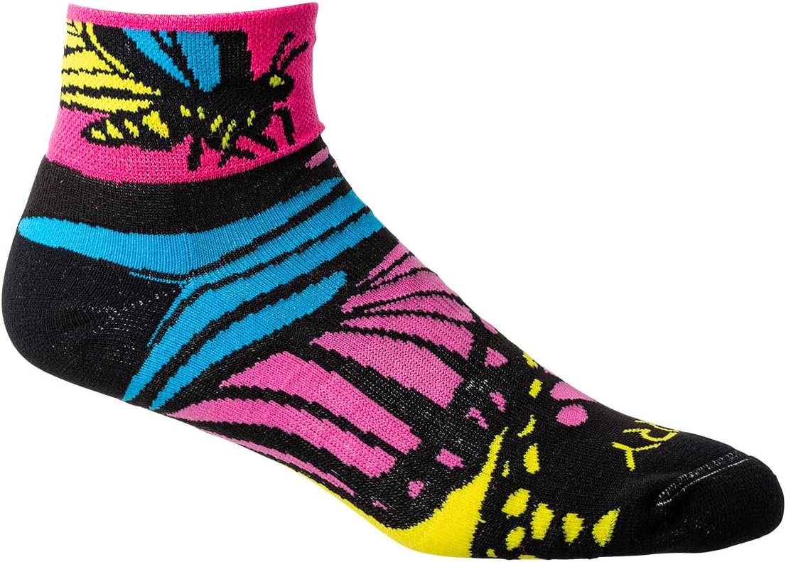 Terry Cycling Air Stream Bike Socks for Women Sports Running & Cycling Mesh Ventilated Breathable Athletic Crew Ankle Sock