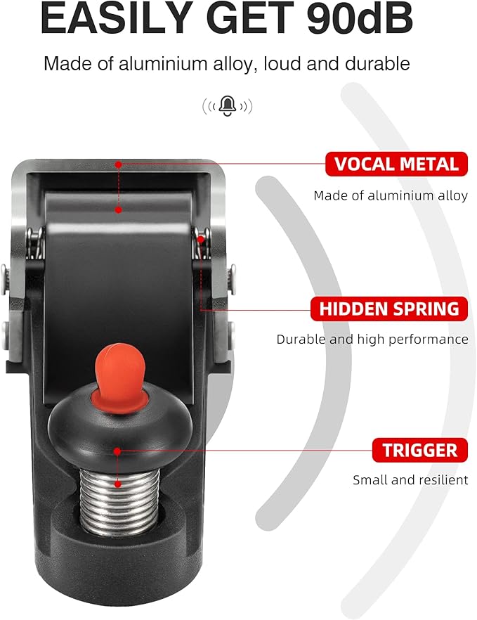 ROCKBROS Bike Bells Hidden MTB Bells Bicycle Bells for 22.2mm Handlebars, More Than 100dB, Clear & Long Sound Ringer, Mountain Bike, Scooter, Youth Bike