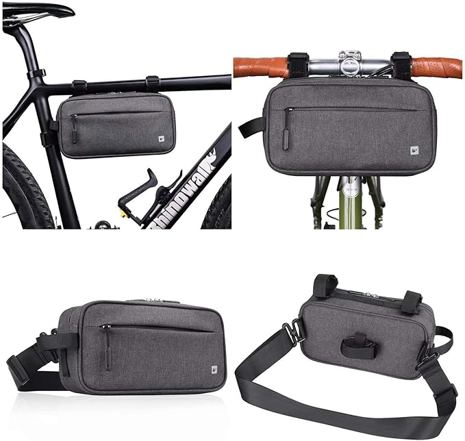 Rhinowalk Multifunction Bike Handlebar Bag Front Bag 3L Bicycle Frame Bag Waterproof Shoulder Bag Handbag Waist Bag