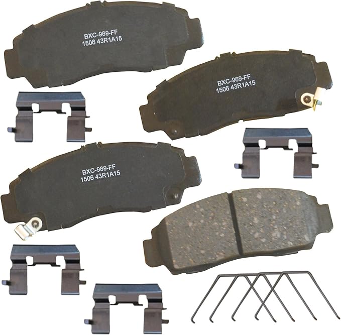 Bendix Premium SBC1506 Ceramic Front Brake Pads for Acura CL 2003-2001, RL 2004-1999, TL 2008-1999, TSX 2014-2004, Honda Accord 2012-2003