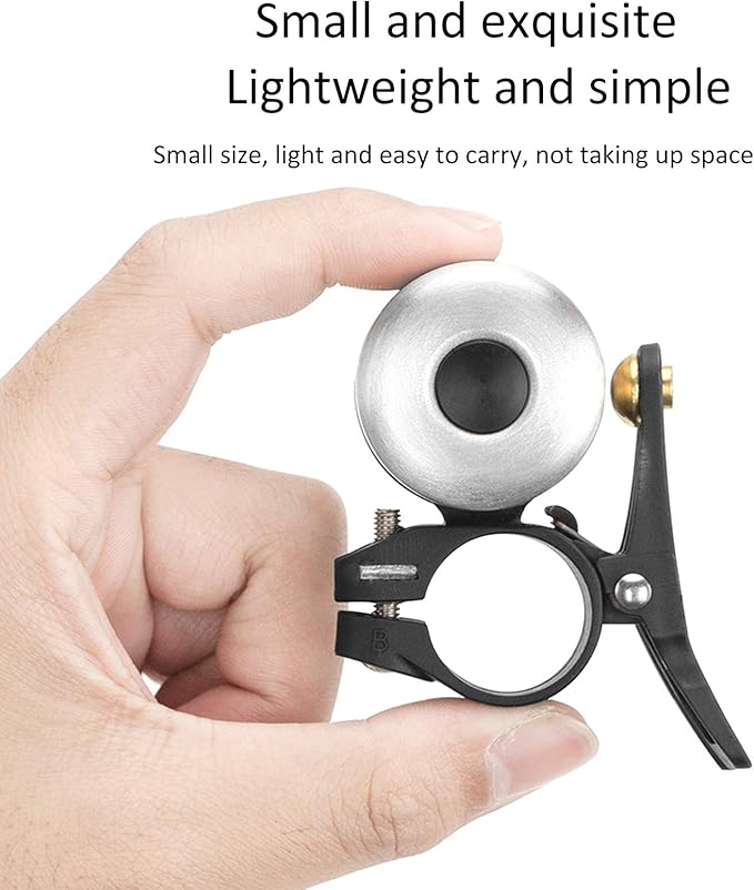 plplaaoo Classic Bike Bell,Bicycle Bell, Vintage Bicycle Double Bell Loudly Sound Mountain Bike Horn Knocking Cycling Accessory, Clearer Louder Longer Sustained Purer Tone, Classic Bike Bell Vint