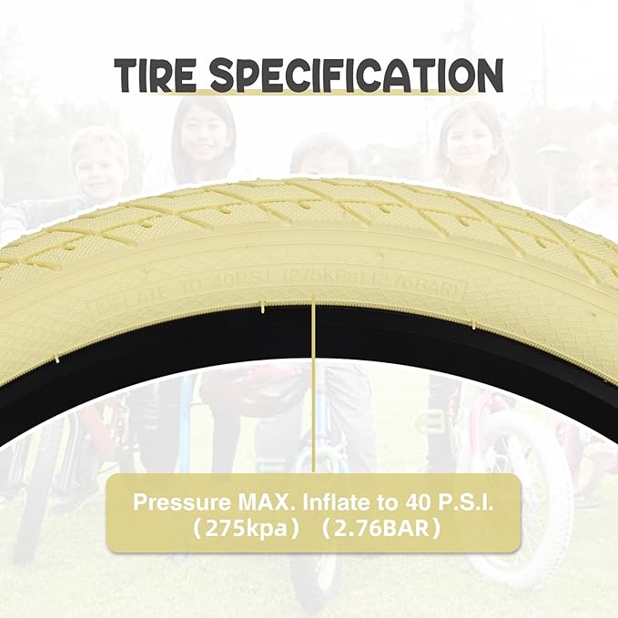 ZUKKA 20 x 2.35 Bike Tire 1/2 Pack 20 inch x 2.35 BMX Bike Tire Folding Replacement Tire for MTB Mountain Bike, BMX Bicycle Commuter Bike