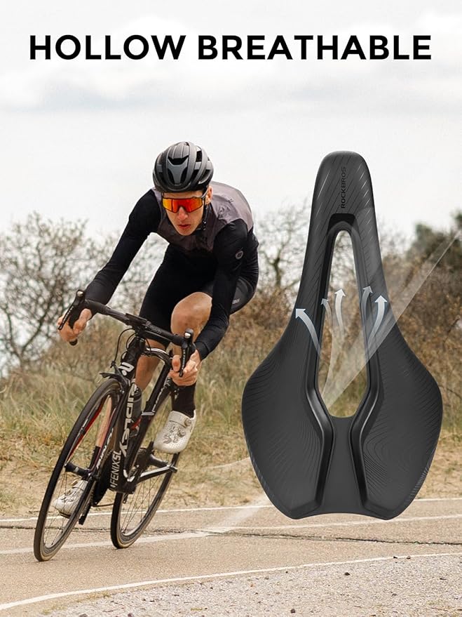 ROCKBROS Bike Seat for Men Women Road Bike Saddle Breathable & ergon Saddle for MTB, Road, Trekking&Folding Waterproof Bicycle Seat