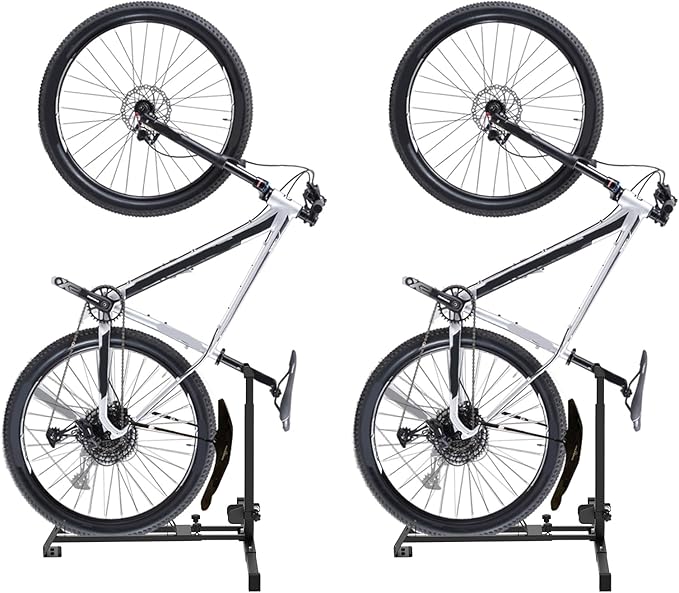 Foozet Bike Stand,Vertical Bike Rack Garage,Space-Saving Rack with Adjustable for Garage & Apartment, Bike Storage for Indoor Storage (2 pack)