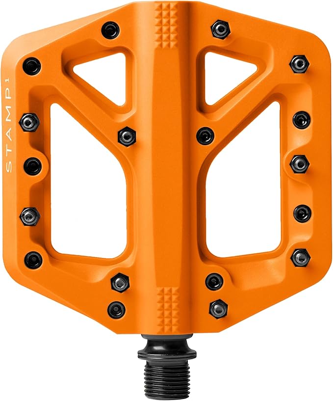 Crankbrothers Stamp Flat MTB Pedals - Size-Specific, Lightweight, Versatile, Durable Bike Pedals