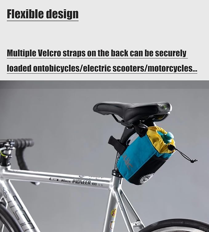 Bike Cup Holder,Bike Stem Bag,Bike Water Bottle Holder,Bike Handlebar Bag,Waterproof Bicycle Frame Bag,Bike Bags for Bicycles,Bike Feed Bag,Bike Snack Bag (Dark green)