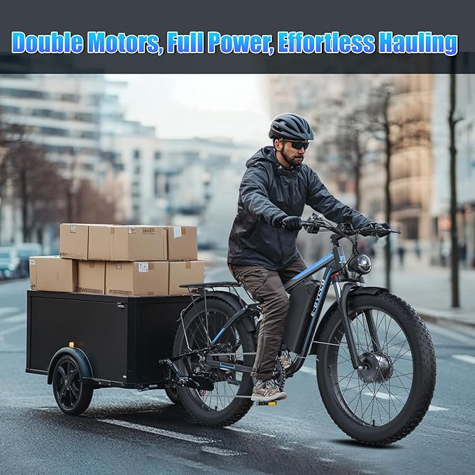 Electric Bike, Max 40-45MPH & 100 Miles, 5000W Peak Dual Motor Adult E-Bike, 52V 32Ah Battery Ebike, 24'' 26" Hydraulic Disc Brakes, Fat Tire All-Terrain Hunting Electric Bike, Full Suspension