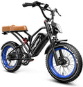 EUYBIKE Electric Bike for Adults, 2000W/3000W Peak Single/Double Motor with 48V/52V 25AH/30AH Battery, 20"x4.0" Fat Tires 35MPH/37MPH Ebike, Dual Hydraulic Disc Brake Full Suspension Electric Bicycle