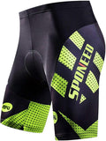 sponeed Men's Cycling Shorts Padded Bicycle Riding Pants Bike Biking Clothes Cycle Wear Tights