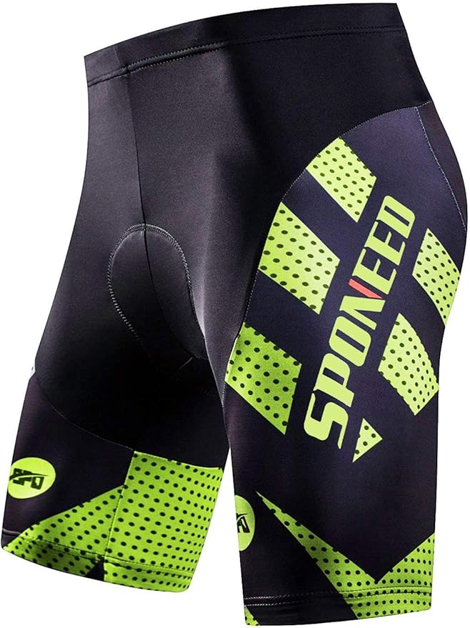 sponeed Men's Cycling Shorts Padded Bicycle Riding Pants Bike Biking Clothes Cycle Wear Tights