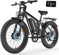 GREATWORK 52V 5000W Peak Dual Motor Electric Bike for Adults, 1300Wh Battery, Up to 45MPH & 100 Miles Range, 26" x 4.0 Fat Tire Electric Dirt Bike with Suspension, Mountain E-Bike for Men Women