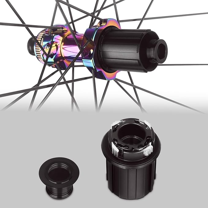 Carbon Road Bike Wheelset, 700C Bicycle Center Lock Disc Brake 6 Bolt Hub Wave Rim Wheels, for Long-Distance Riding