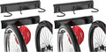 Ultrawall Bike Rack, Garage Bike Rack Wall Mount for 2 Bicycle and 1 Helmet, Heavy Duty Bike Storage for Home Space Saving Holds Up to 100lbs (Pack of 2)