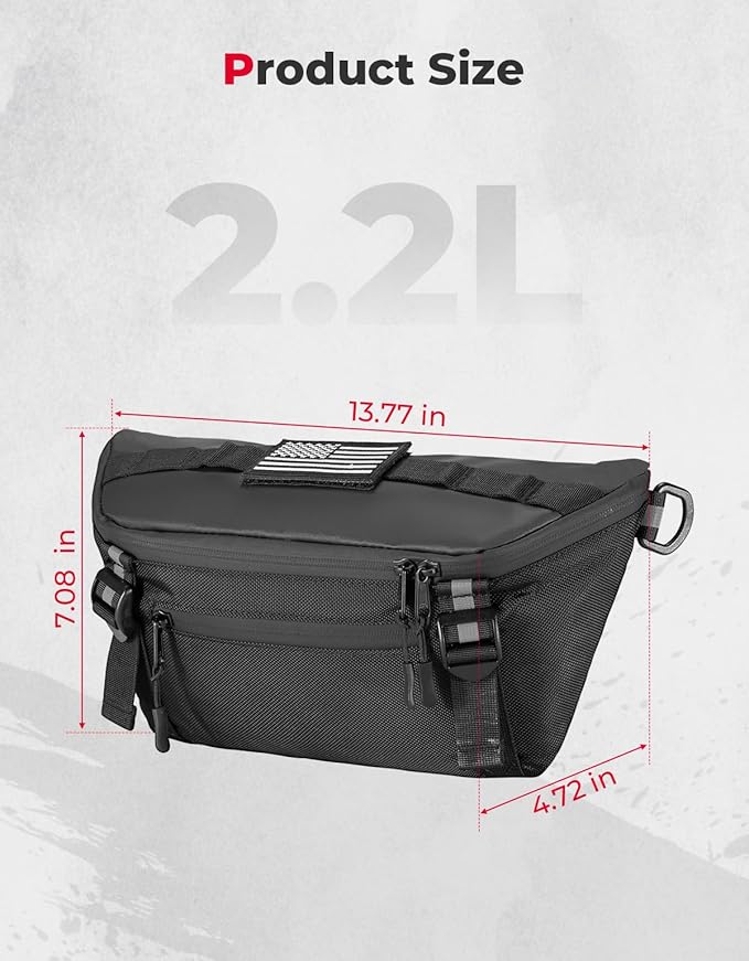 KEMIMOTO Motorcycle Handlebar Bag, Universal Motorcycle Fork Bag Waterproof Front Storage Bag for Motorbike Dirt Bike and Snow Bike with Front Fork 2.2L