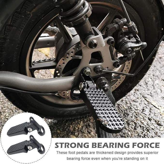 1 Pair of Bike Foot Pegs, Aluminium Alloy Non-Slip Bike Pegs for Folding Bike and Mountain Bike Durable