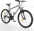 26 inch 7-Speed Commuter Bicycle,Hybrid Bicycle,Men's Cruiser Bike/Mountain Bike V Brake,Metal Frame, Adult Bike (Black, White, Blue, Green, Purple, Pink)