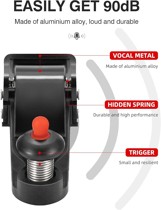 ROCKBROS Bike Bells Hidden MTB Bells Bicycle Bells for 22.2mm Handlebars, More Than 100dB, Clear & Long Sound Ringer, Mountain Bike, Scooter, Youth Bike