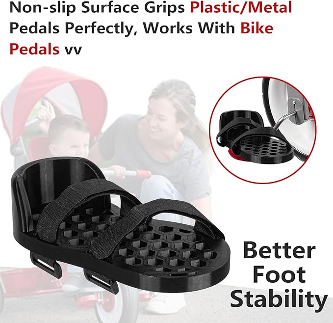 Adaptive Pedal Stabilizers - Adjustable Bike Pedals Foot Support for Mobility Aid, for Radio Flyer/for Schwinn Bike,Adjustable Foot Support Straps, Easy Install