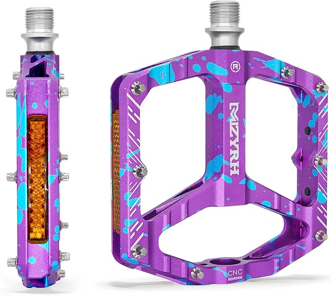 MZYRH Mountain Bike Pedals MTB Pedals,9/16" Non-Slip Lightweight Aluminum Alloy Bicycle Pedals for Road Mountain BMX MTB