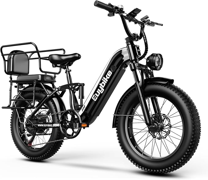 Electric Bike for Adults, 48V 20Ah Battery,1500W Peak Motor Step Thru Ebike 80+ Miles Max Range, 20x4.0 Fat Tires,Max 30Mph Electric Mountain Bike for All Terrain, Ideal for Commute, Off-Road