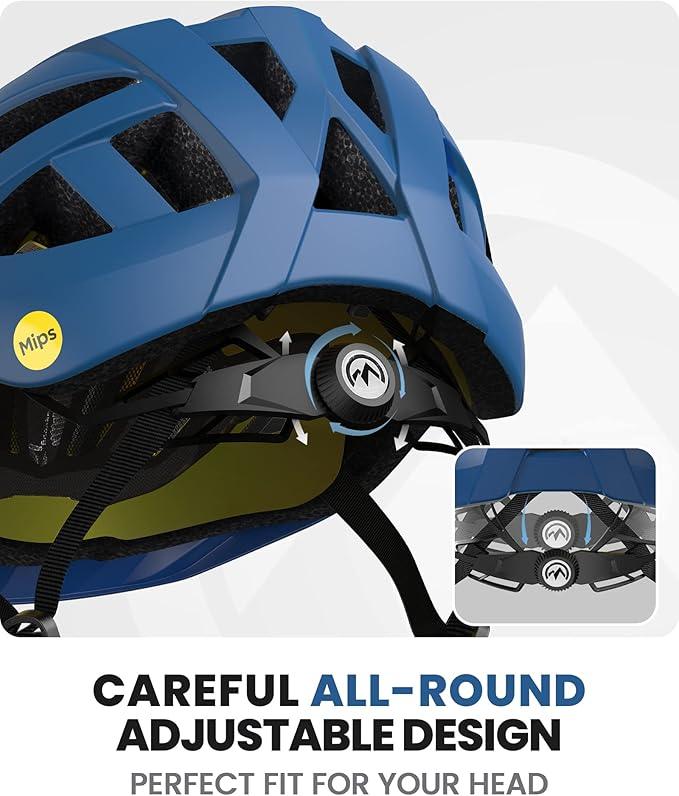 OutdoorMaster Gem Recreational MIPS Cycling Helmet - Two Removable Liners & Ventilation in Multi-Environment - Bike Helmet in Mountain, Motorway for Youth & Adult
