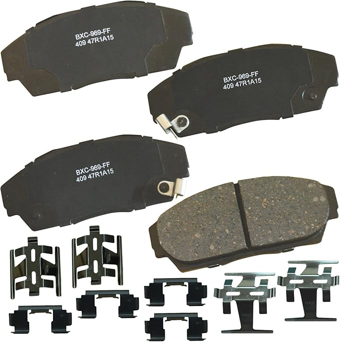 Bendix Premium SBC409 Ceramic Front Brake Pads for Acura Integra 1993-1990, Legend 1990-1986, Honda Accord 1989-1988, Civic 1993-1990, Prelude 1991-1988