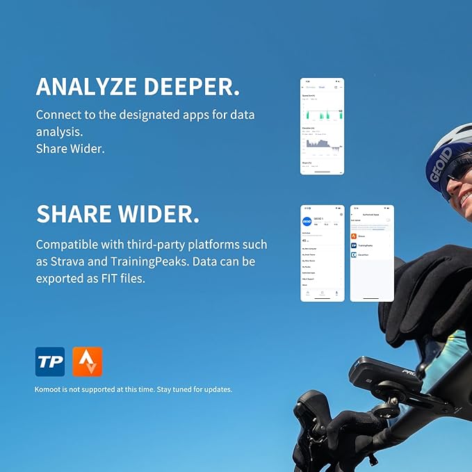 GEOID CC700 Pro 2.8" Color Touchscreen GPS Bike/Cycling Computer, Map Navigation with Re-Route Planning, WiFi Auto-Sync, ANT+/Bluetooth, Message Notification, IPX7 Waterproof, Free Indoor Training
