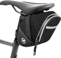 WOTOW Bike Saddle Bag - Waterproof Strap-on Bike Seat Bag - Reflective Bicycle Under Seat Storage Pouch for Road Mountain Bike Cycling Travel