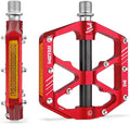 MZYRH 3 Bearings Mountain Bike Platform Pedals - Flat Alloy 9/16" Non-Slip Bicycle Pedals