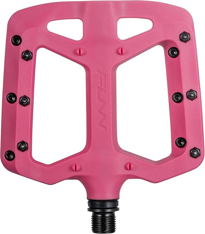 Funn Taipan Glass Fiber Reinforced Thermoplastic Bike Pedals with 9/16-inch CrMo Axles and Shin-Friendly Pins for MTB/BMX/Urban/Gravel Riding