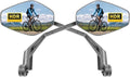 Handlebar Bike Mirror, Bicycle Rear View Mirrors, Scratch Resistant Convex HD Glass, Carbon Fiber Housing, Safe Bike Rearview Mirror for MTB, E-bike, Road Bike Accessories, Fit 20-23mm