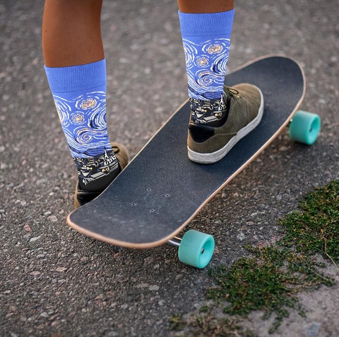 Real Sic Fun Socks for Men and Women - Cozy Cotton Dress Socks with Colorful Designs - Cool, Casual, Wacky Patterned