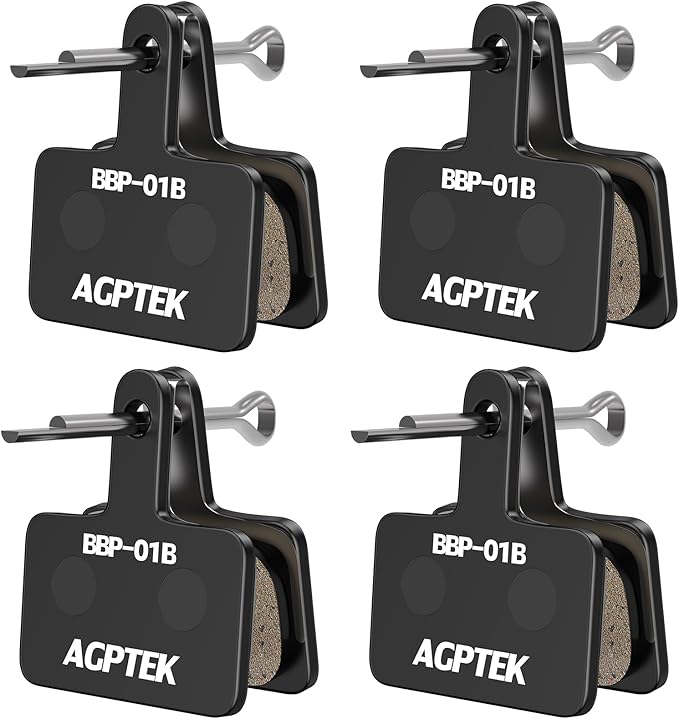 AGPTEK Bike Brake Pads, High-Performance Brake Pads, Disc Brake Pads & Spring (Semi-Metallic&Resin) for Mountain Bike Disc Brakes,Bike Pads Compatible with TRP Tektro Shimano Deore Br