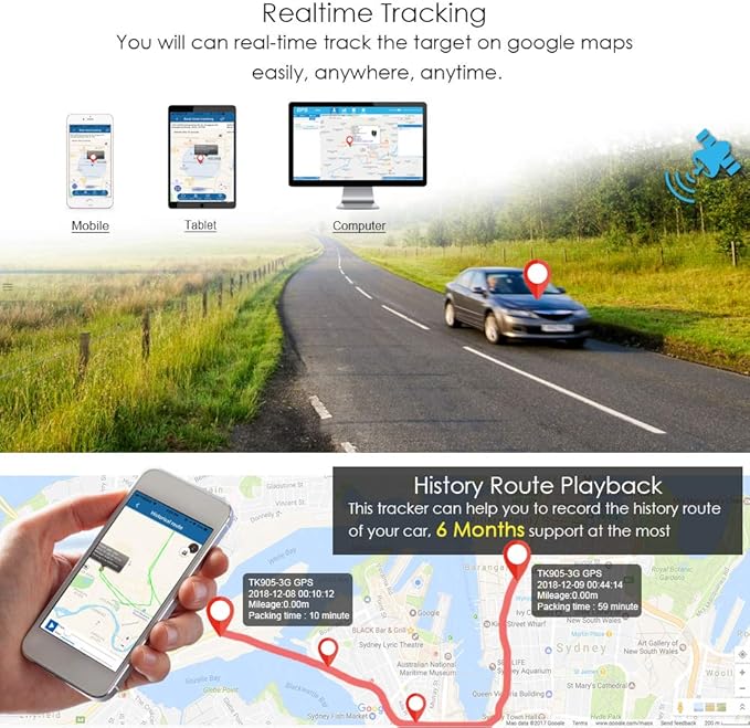 4G LTE Vehicles Car GPS Tracker,Waterproof 4G GPS Tracking Device Motorcycle Trucks Locator Finder Strong Magnetic/Real Time Track/Alarm/Monitor 7800 mAh - 4G TK915