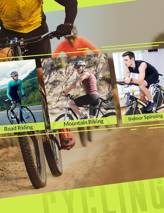 baleaf Men's Padded Bike Shorts Cycling Road Biking Riding Bicycle Cycle Wear Pockets UPF 50+ MTB Accessories Tights