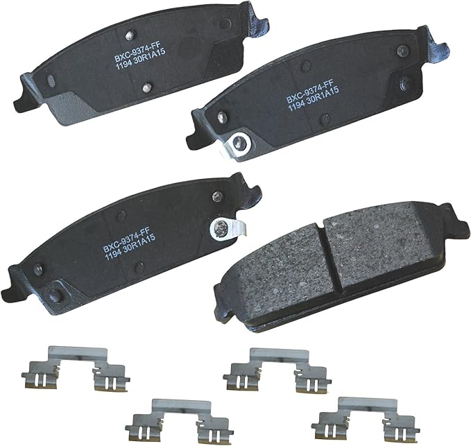 Bendix Premium SBC1194 Ceramic Rear Brake Pads for Select Models Cadillac Escalade ESV, EXT, Chevrolet Avalanche, Chevy Silverado,1500 Classic, Suburban, Tahoe, GMC Sierra, Yukon XL