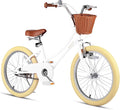 Girls Bike for Age 2-12 Years Old Kids Toddlers 12 14 16 18 20 Inches Retro Bicycles with Training Wheels Basket Bell Ring, Multiple Colors
