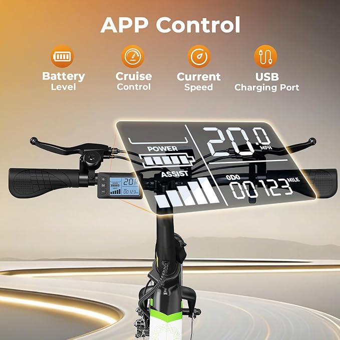 Mini Foldable Electric Bike for Adults, 500W Peak Folding Ebike, 15 Miles 36V 7.8Ah Battery, 14" Small Adult Electric Bicycle for Commuting with APP