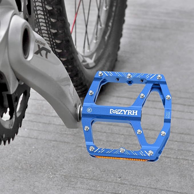MZYRH Mountain Bike Pedals MTB Pedals,9/16" Non-Slip Lightweight Aluminum Alloy Bicycle Pedals for Road Mountain BMX MTB