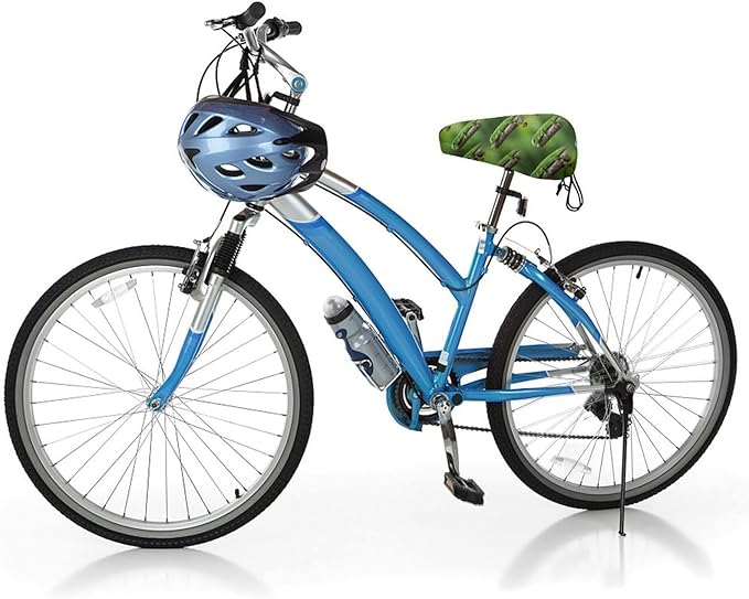 Adjustable Exercise Bike Seat Cover, Soft Cushion Indoor Outdoor Dust Resistant Protection