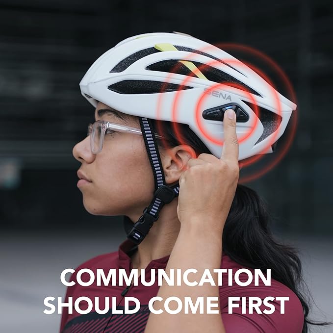 Sena R2 / R2 EVO / (Alexa Built-in) only R2X, Smart Bluetooth and Mesh Intercom Communications Road Cycling Helmet