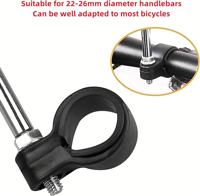 Bike Mirror,2 Pack Bicycle Mirror for Handlebars – Adjustable Bike Mirrors Handlebar Mount,Wide Field of View for Safe Cycling,Easy Installation