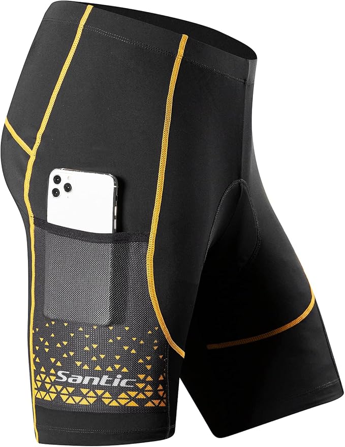 Santic Men's Cycling Shorts Padded Bicycle Riding Pants Bike Biking Clothes Cycle Wear Tights