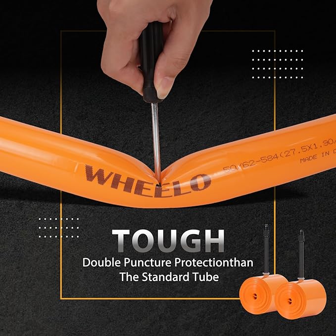2-Pack 26/27.5/29 Inch TPU Inner Tube: Lightweight MTB Bicycle Tube with 48mm Presta Valves (Include 4PCS Bike Tube Patch Repair Kit)