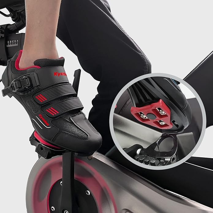 Unisex Cycling Shoes Compatible with Peloton Bike Shoes Indoor Clip in Peleton Road Bike Riding Racing Biking Shoes with Delta Cleats for Mens Womens Indoor Outdoor Bike Pedal