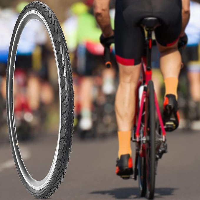 1 or 2 Pack 700X23C/25C/28C/35C Road Bike Tires with or Without 2 Inner Tubes Presta Valve and 2 levers for City Commuter Road Pavement Garden Trail Bike Tires