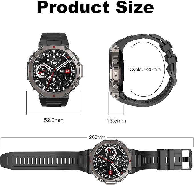 GPS Smart Watches for Men, Full Metal Body, 1.43" Display, 60 Days Battery, Answer/Make Call, Fitness Tracker with Heart Rate/SpO₂, 5ATM Waterproof, Compass/Altimeter SmartWatch for Android & iPhone.