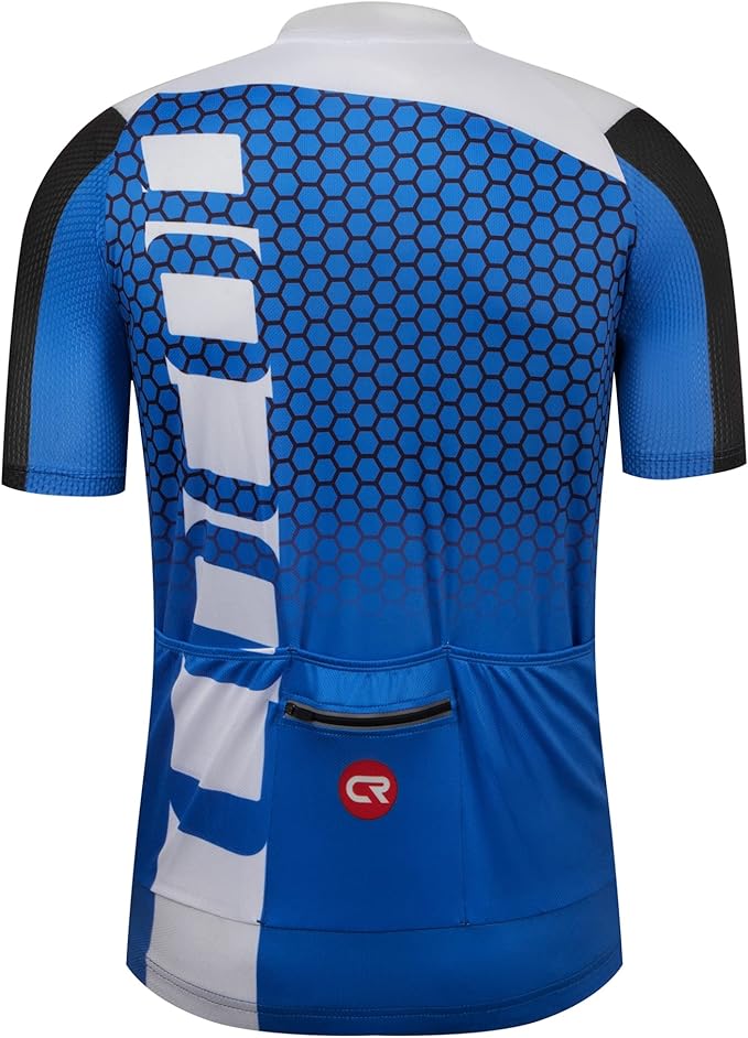 Coconut Ropamo CR Mens Cycling Jersey Short Sleeve Road Bike Shirt with 3+1 Zipper Pockets Breathable Quick Dry