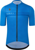 GCRFL Cycling Jersey Men Shorts Sleeves Road Bike Jersey Bicycle Tops Shirt, Zipper Pocket UPF 50+ Lightweight PRO Race Fit