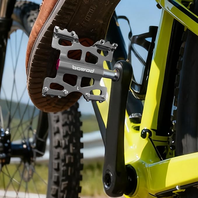 Bike Pedals 9/16" Lightweight Non-Slip Bicycle Platform Pedals - Fits Most Adult Bikes & Mountain Bikes &MTB, Road Bikes and Slip-Resistant Design